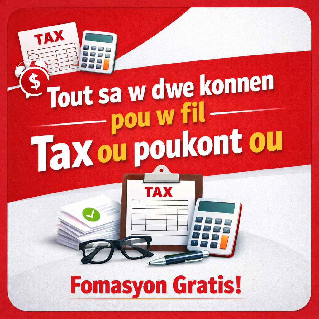 Tout sa w dwe konnen pou w fil tax ou poukont ou